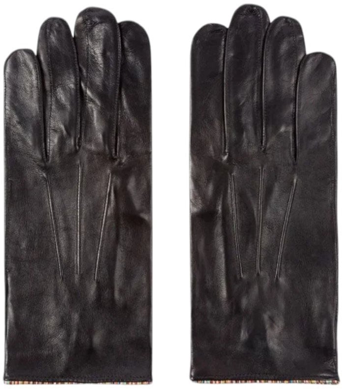 Paul Smith Gants cuir Noir bord baya poignets M1A 028D AG21 79 Paul Smith Homme Zwart
