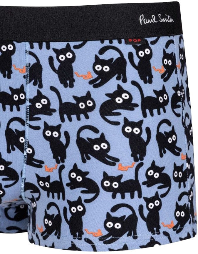 Paul Smith Boxer bleu ciel Chats Noirs M1A 121D NU011 42 Paul Smith Homme Divers
