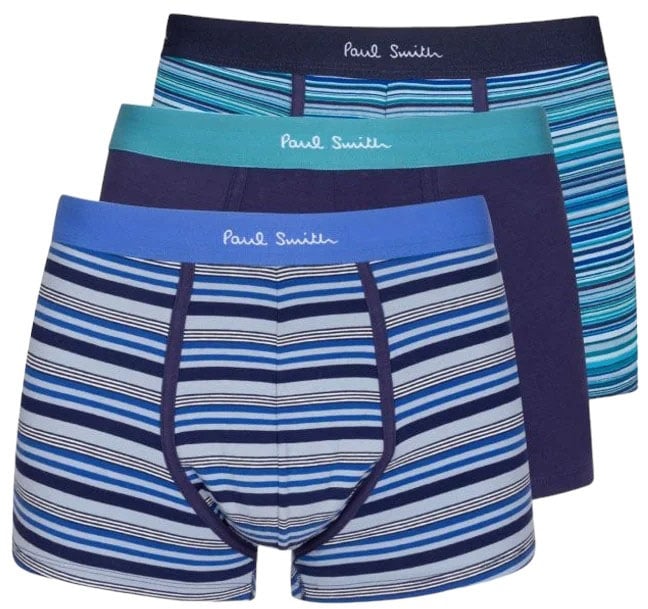Paul Smith Pack 3 Boxers Rayé Uni Baya Bleu M1A 914 N3PK61 1A Paul Smith Homme Blauw
