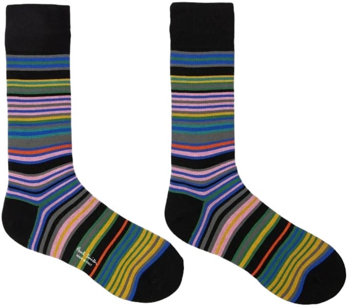 Paul Smith Pack chaussettes Pois rayures carrés M1A SOCK N3PBLA 79 Paul Smith Homme Zwart