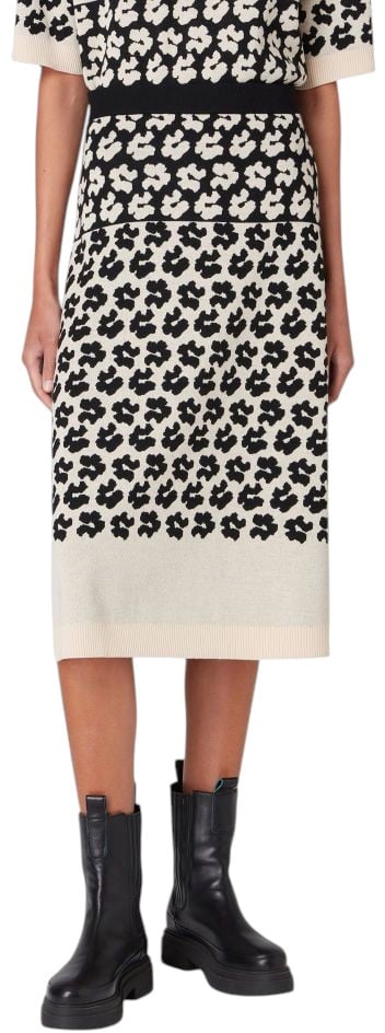 Paul Smith Jupe maille écru léopard noir Paul Smith Femme W2R 657N T31378 79 Zwart