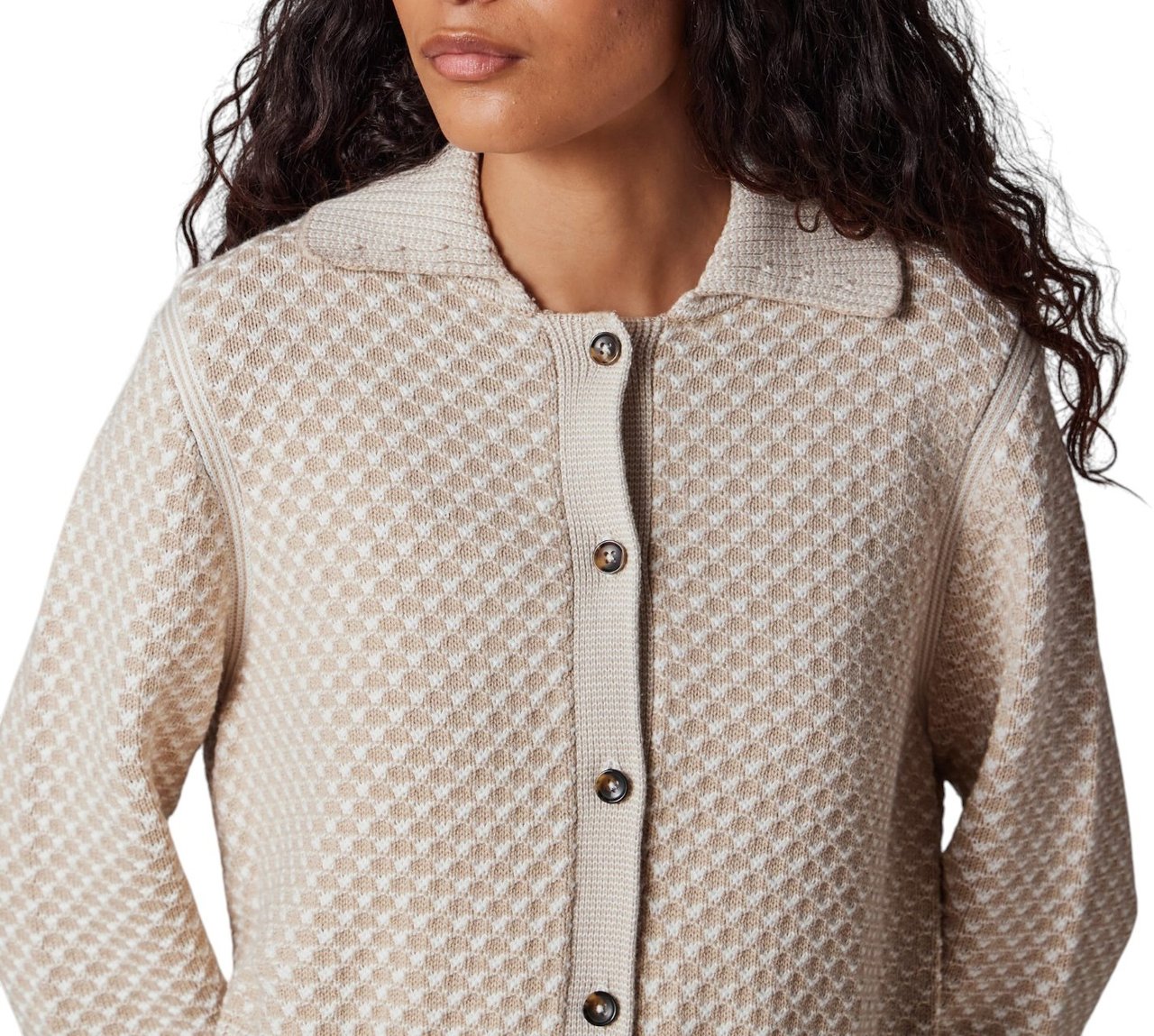 Paul Smith Cardigan nid d'abeille beige écru Paul Smith Femme W2R 660N T31377 05 Beige