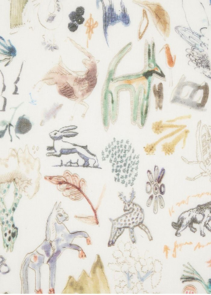 Paul Smith Foulard écru print savane vert menthe Paul Smith Femme M1A 150G T727 06 Divers