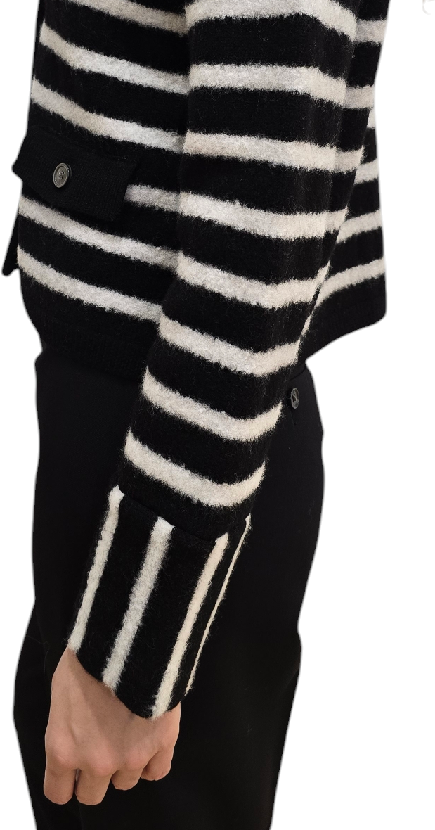 Paul Smith Cardigan rayé noir blanc rabats poches Paul Smith Femme W1R 632N T11191 79 Divers
