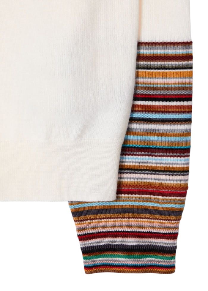 Paul Smith Pull écru col rond poignets bayadère Paul Smith Femme W1R 614N T11145 02 Divers