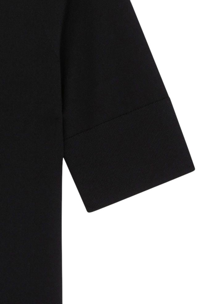 Paul Smith Polo maille noir manches courtes ganse baya col Paul Smith Femme W1R 624N T11181 79 Zwart