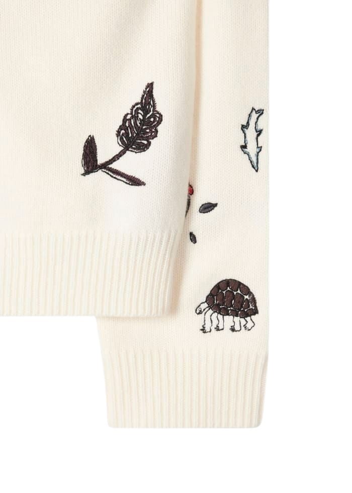 Paul Smith Pull écru animaux brodés multi Paul Smith Femme W1R 645N T11198 02 Divers