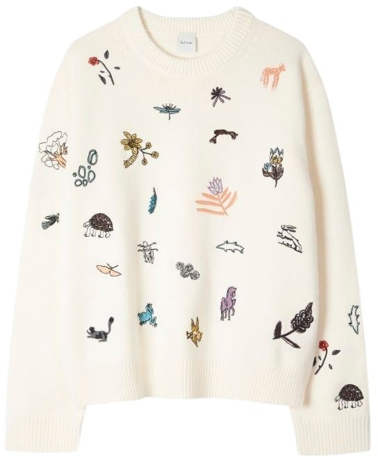 Paul Smith Pull écru animaux brodés multi Paul Smith Femme W1R 645N T11198 02 Divers