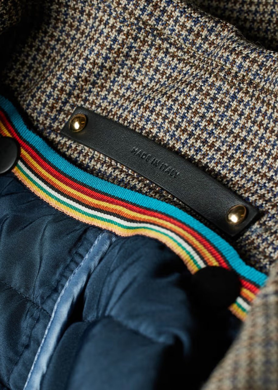 Paul Smith Manteau avec Gilet amovible micro vichy brun Paul Smith Homme M1R 626U T02776 71 Bruin