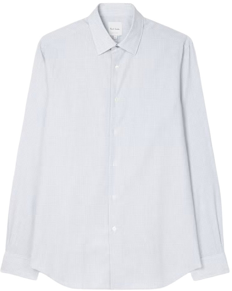 Paul Smith Chemise vichy blanc ciel flanelle M1R 598Z T02793 40 Paul Smith Homme Divers