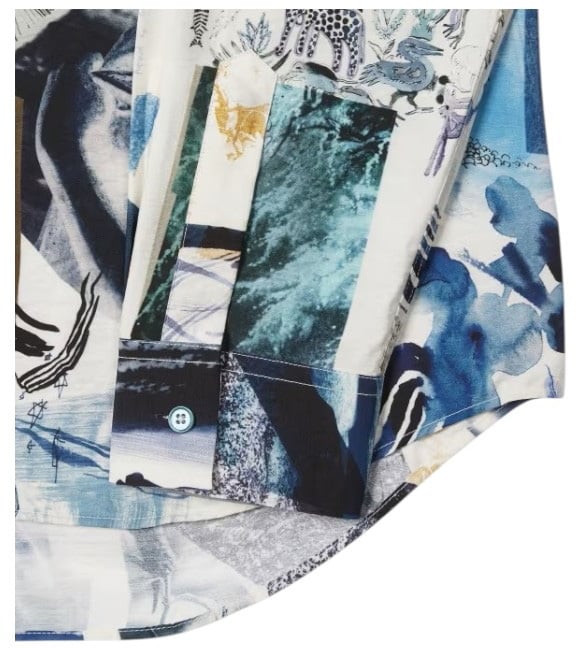 Paul Smith Chemise print patch écrue ciel taupe M1R 598Z T02786 92 Paul Smith Homme Divers