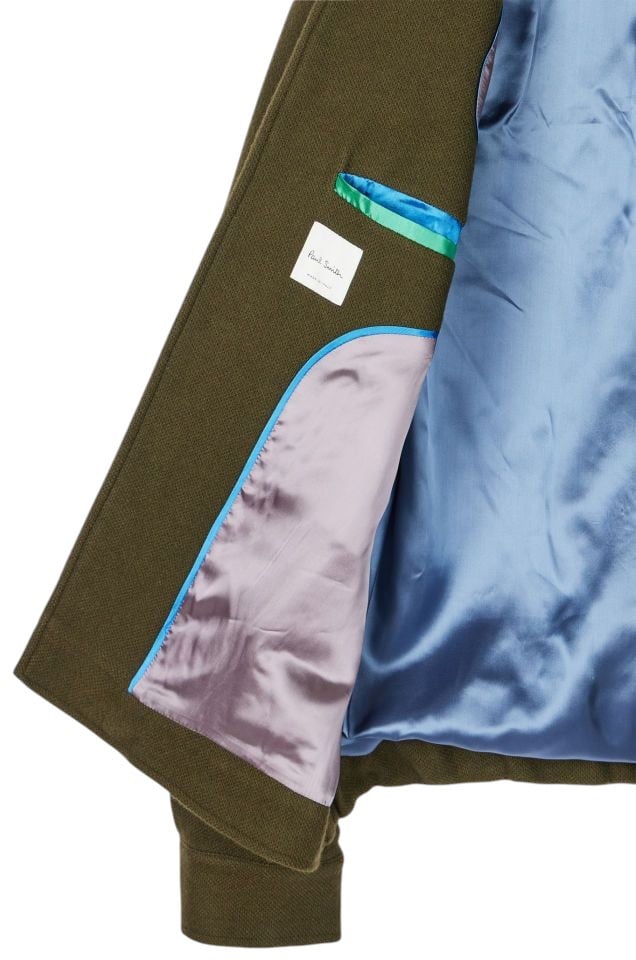 Paul Smith Blouson maille boutons col montant vert Paul Smith Homme M1R 704Z T02472 35 Groen