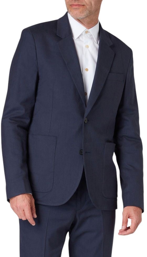 Paul Smith Veste modal coton stretch bleu poches plaquées Paul Smith homme M2R 2337 T22481 49 Blauw