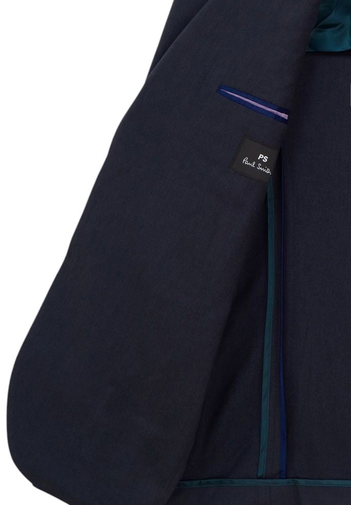 Paul Smith Veste modal coton stretch bleu poches plaquées Paul Smith homme M2R 2337 T22481 49 Blauw