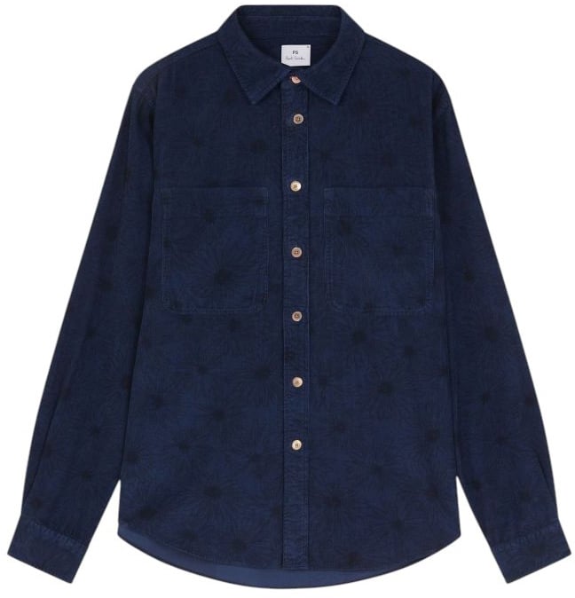 Paul Smith Chemise velours navy fleurs ton sur ton poches Paul Smith Homme M2R 450Y T22508 49 Divers