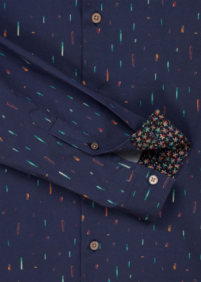 Paul Smith Chemise navy comètes mutli coton stretch Paul Smith homme M2R 610P T22502 48 Divers