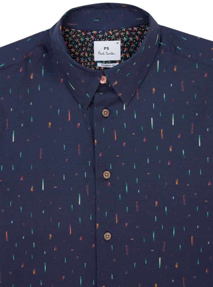 Paul Smith Chemise navy comètes mutli coton stretch Paul Smith homme M2R 610P T22502 48 Divers