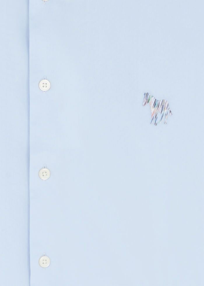 Paul Smith Chemise bleu ciel zèbre poitrine coton stretch M2R 610PP T22263 40 Paul Smith homme Divers