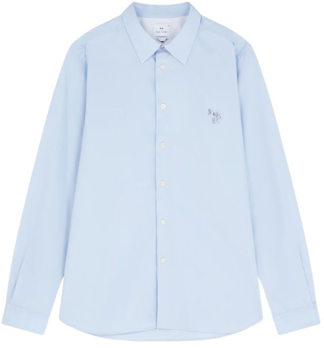 Paul Smith Chemise bleu ciel zèbre poitrine coton stretch M2R 610PP T22263 40 Paul Smith homme Divers
