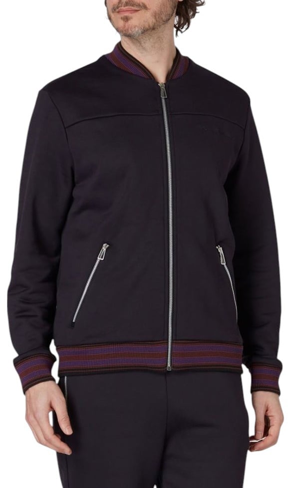 Paul Smith Veste jogging noir bords côtes rayé mauve Paul Smith homme M2R 639Z T21 587 79 Divers