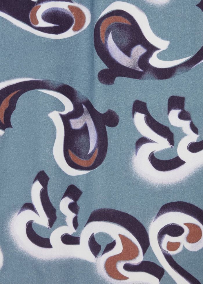 Paul Smith Chemise bleu arabesques taupe blanc navy Paul Smith homme M2R 687U T22496 43 Divers