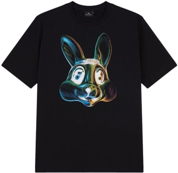 Paul Smith T-shirt noir tête Lapin multi Paul Smith homme M2R 965X TP5397 79 Zwart