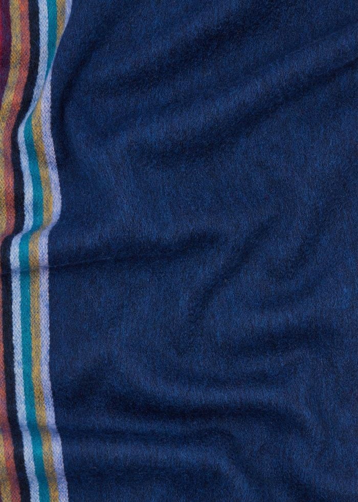 Paul Smith Echarpe unie indigo côté baya cachemire Paul Smith homme M1A 150T N172 47A Blauw