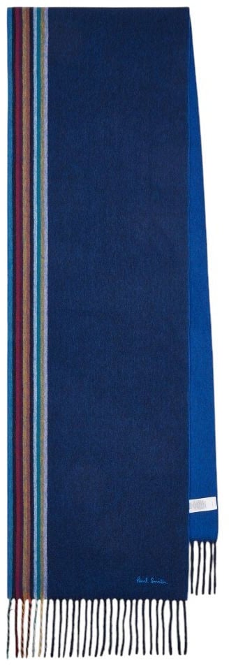 Paul Smith Echarpe unie indigo côté baya cachemire Paul Smith homme M1A 150T N172 47A Blauw