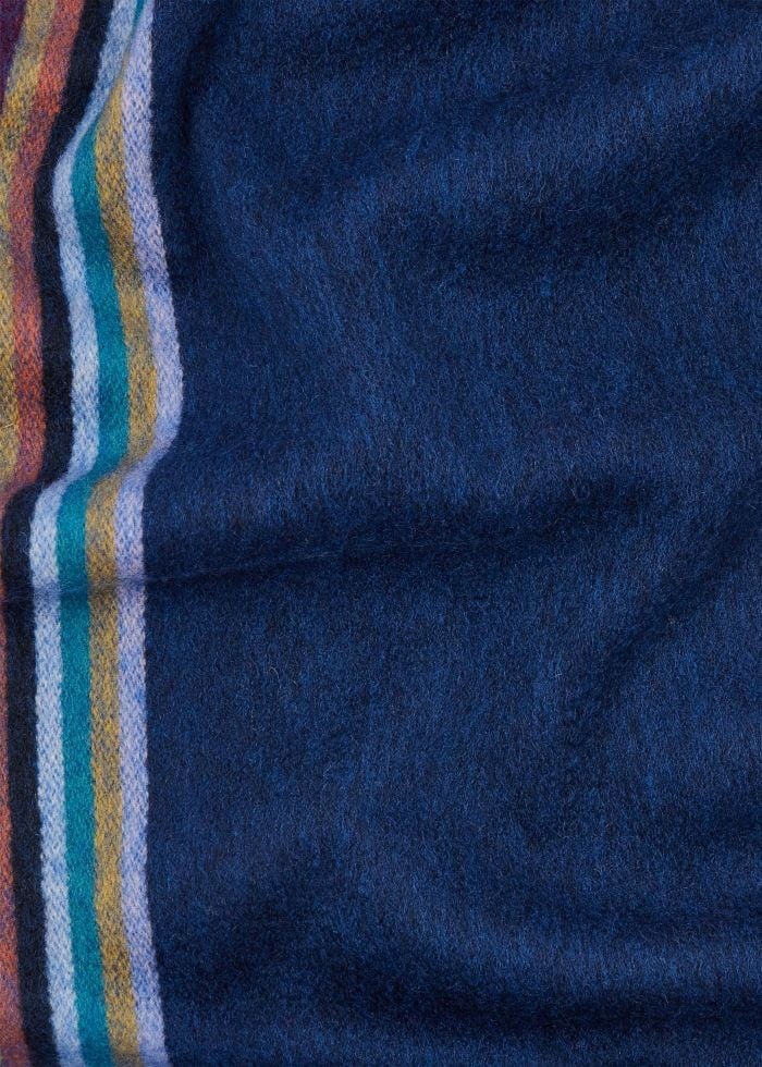 Paul Smith Echarpe unie indigo côté baya cachemire Paul Smith homme M1A 150T N172 47A Blauw