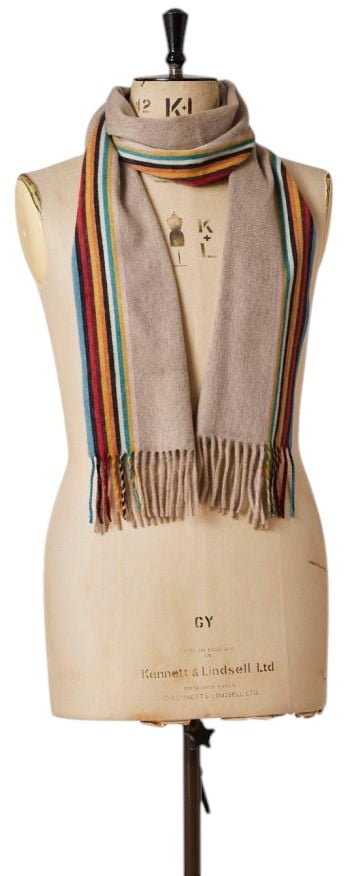 Paul Smith Echarpe unie beige côté baya cachemire  Paul Smith homme femme M1A 150T N172 62 Beige