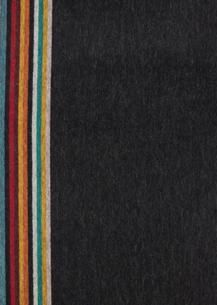 Paul Smith Echarpe unie grise côté baya cachemire  Paul Smith homme femme M1A 150T N172 79A Grijs