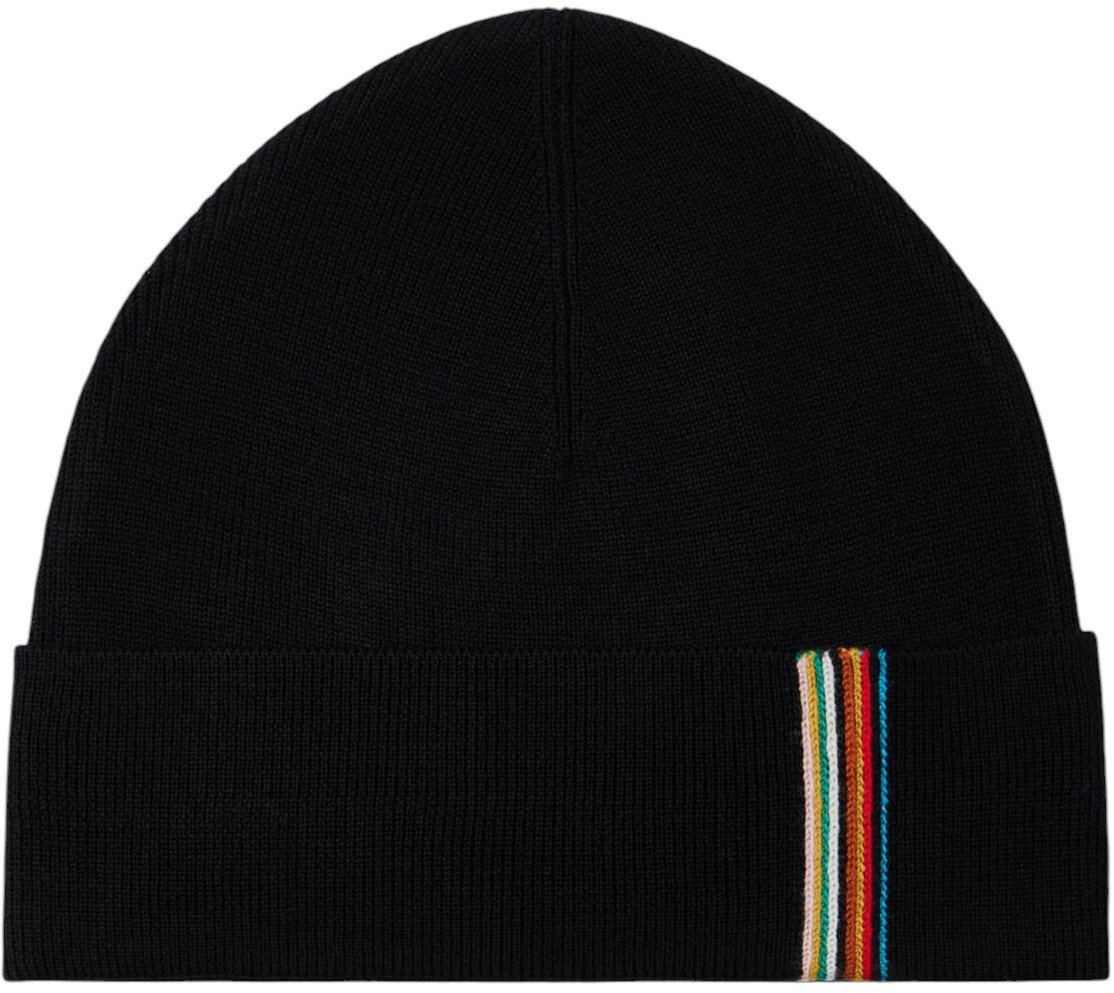 Paul Smith Echarpe laine mérinos noir bande baya  Paul Smith homme et femme M1A 151AL T725 79 Zwart