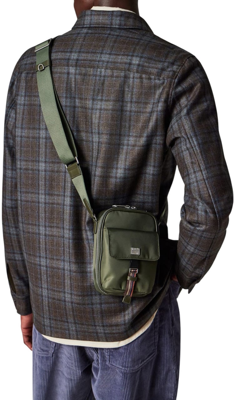 Paul Smith Pochette toile nylon kaki sangle baya  Paul Smith homme M1A 8191 TSWEBB 36 Divers