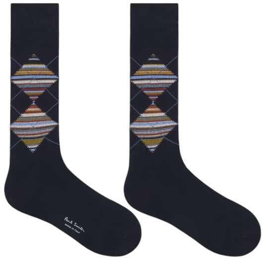 Paul Smith Chaussettes navy losanges baya M1A 380CI T577 47 Paul Smith homme Divers