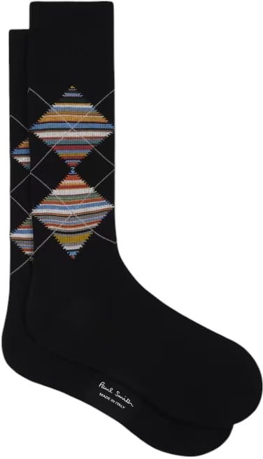 Paul Smith Chaussettes noires losanges baya Paul Smith homme M1A 380CI T577 79 Zwart