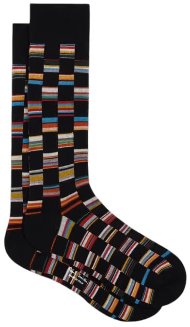Paul Smith Chaussettes damier noir baya Paul Smith homme M1A 800MO T694 92 Zwart