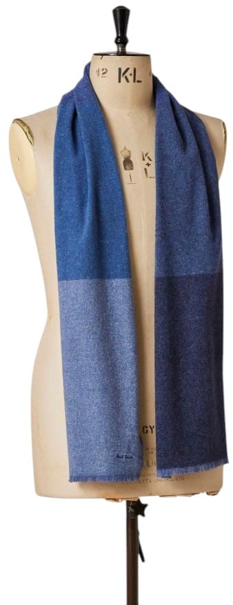 Paul Smith Echarpe chinée bleu navy Paul Smith homme femme M1A 150T T708 47 Blauw