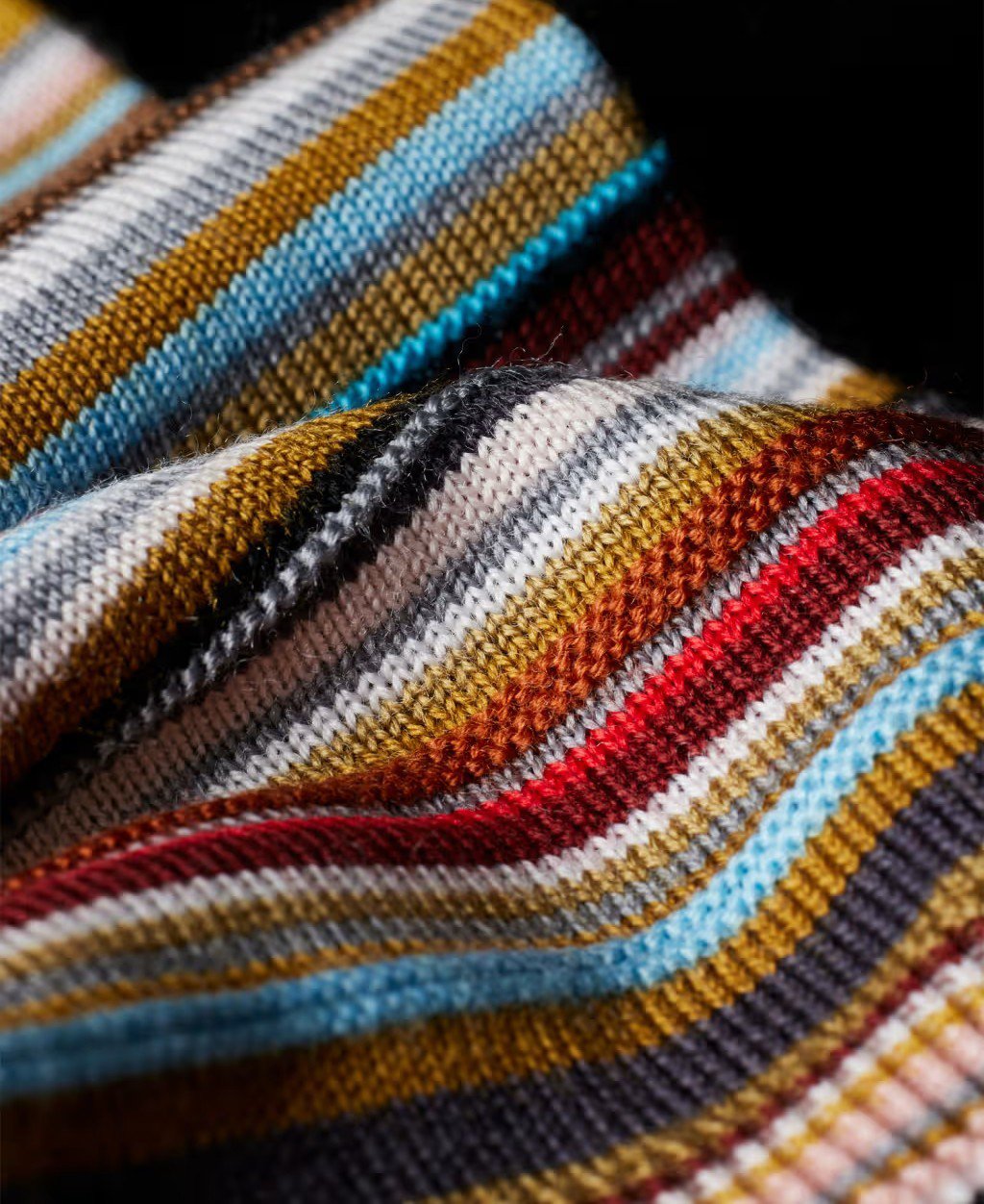 Paul Smith Pull noir col rond poignets bayadère W1R 614N T11145 79 Paul Smith Femme Zwart