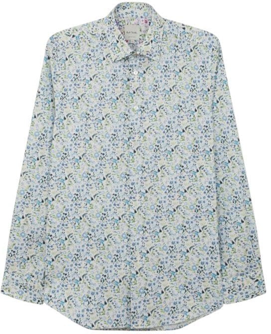 Paul Smith Chemise blanche print liberty ciel vert jaune Paul Smith Homme M1R 800P V03043 41 Divers