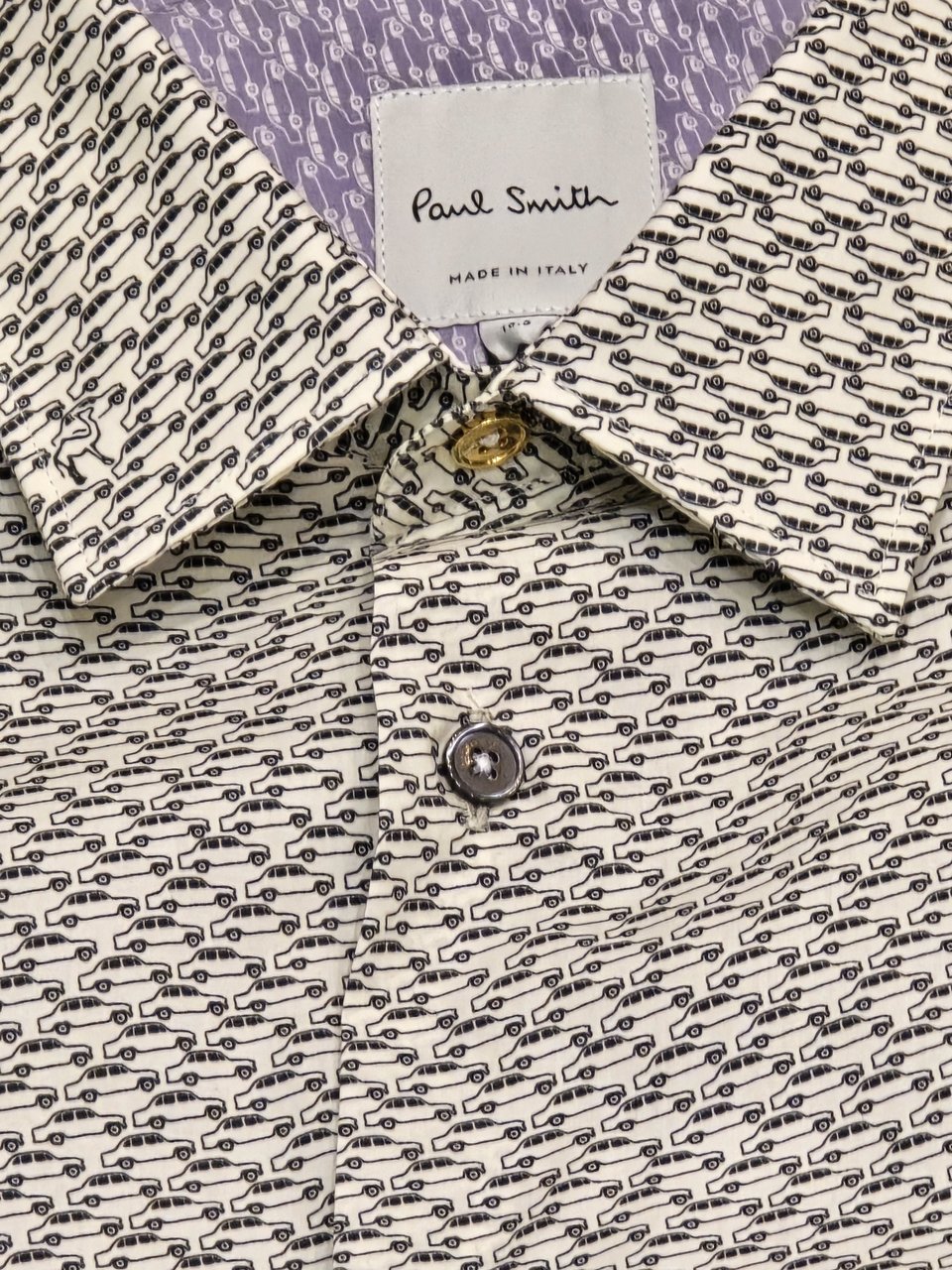 Paul Smith Chemise écrue print voitures chameaux noirs Paul Smith Homme M1R 800P V03020 69 Zwart