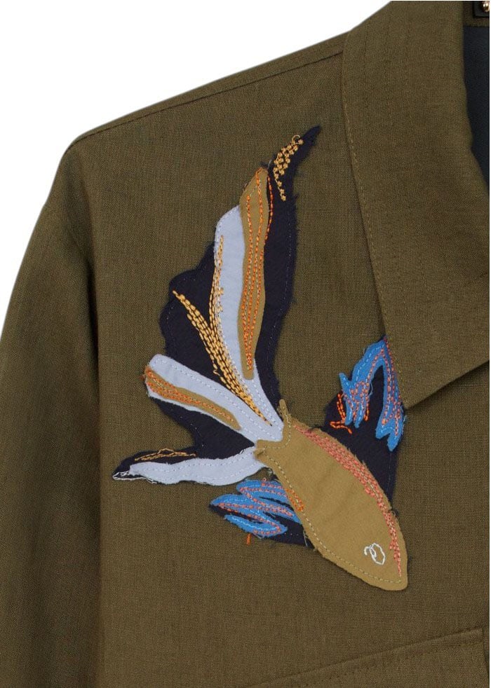 Paul Smith Veste saharienne application poissons kaki Paul Smith Homme M1R 837ZE V01427 35A Divers