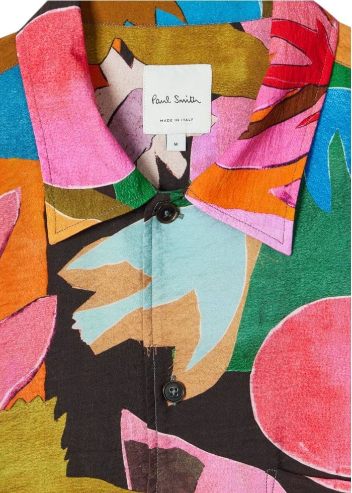 Paul Smith Chemisette print fleur floquées rose vert Paul Smith Homme M1R 857Z V03017 92 chemise Divers