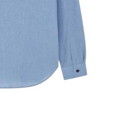 Paul Smith Chemise bleu clair colombe brodée coton lin Paul Smith Homme M1R 901UE V03007 41 Lichtblauw