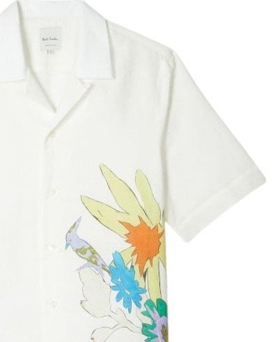 Paul Smith Chemisette blanche print colibri fleurs Paul Smith Homme M1R 905U V03058 01 Wit