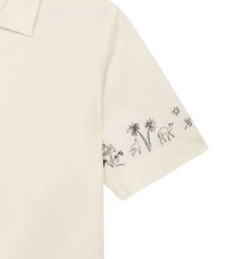 Paul Smith Chemisette écrue broderies paysages Mauritius noirs Paul Smith homme M1R 905UE V03036 04 Divers