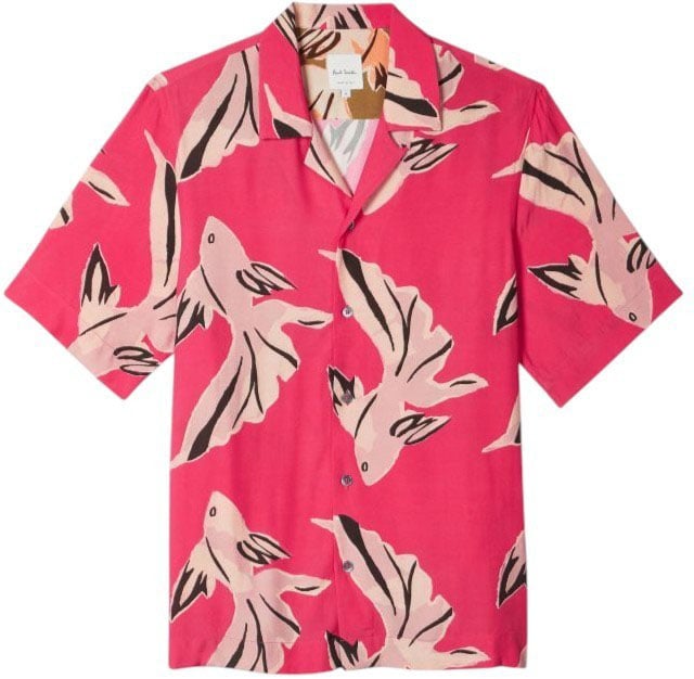 Paul Smith Chemisette fuchsia print poissons rose Paul Smith Homme M1R 905U V02999 22 chemise Divers