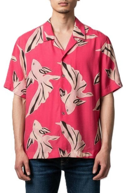 Paul Smith Chemisette fuchsia print poissons rose Paul Smith Homme M1R 905U V02999 22 chemise Divers