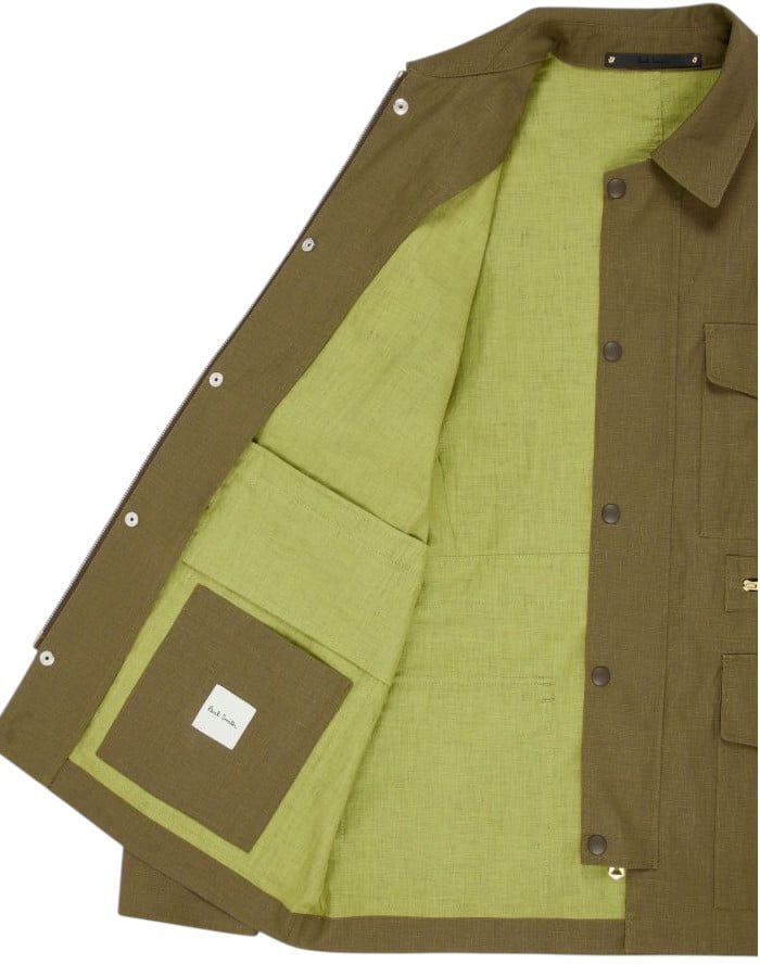 Paul Smith Veste saharienne lin tech multipoches kaki Paul Smith Homme M1R 912Z V03000 35 Divers