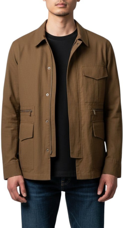 Paul Smith Veste saharienne lin tech multipoches kaki Paul Smith Homme M1R 912Z V03000 35 Divers