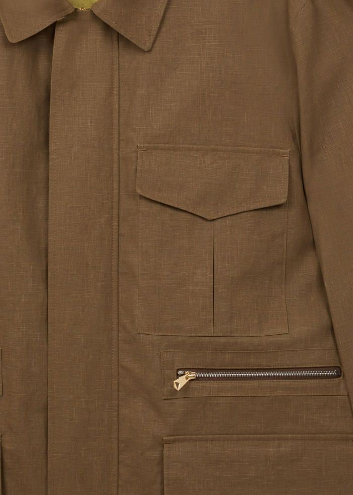 Paul Smith Veste saharienne lin tech multipoches kaki Paul Smith Homme M1R 912Z V03000 35 Divers